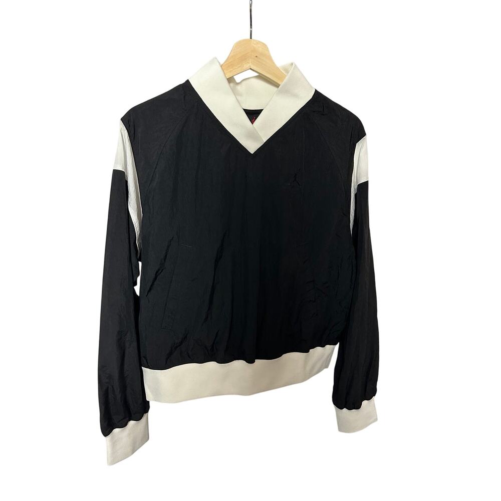 Jordan Black and White V-Neck Crewneck- Size S - FB 5091-010